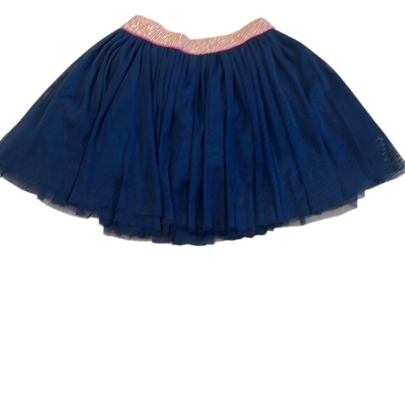Toobydoo NYC Girls Navy Tulle Skirt with Pink Sparkle Waistband, Size 4 - Picture 6 of 6